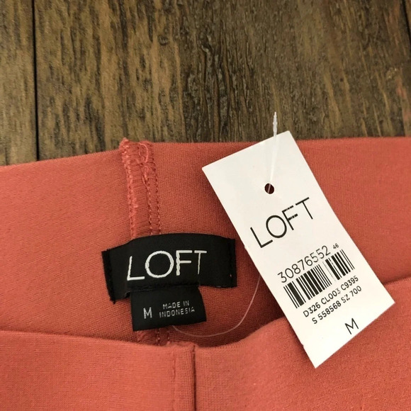 New LOFT Pink High-Waisted Leggings NWT Medium - Picture 4 of 8